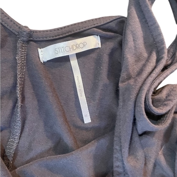 Wide leg Jumper Gray,V neck, sleeveless, wide leg pants, pockets, Medium - Picture 6 of 8